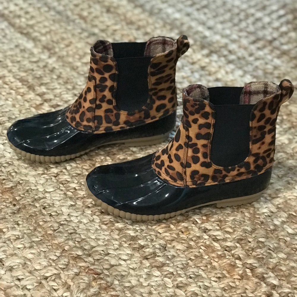 Leopard Rain Boots